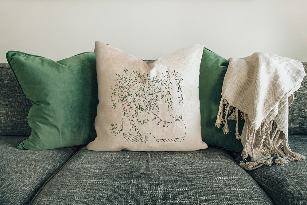 Flowering Boot Sofa Cushion