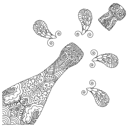 Zentangle Champagne