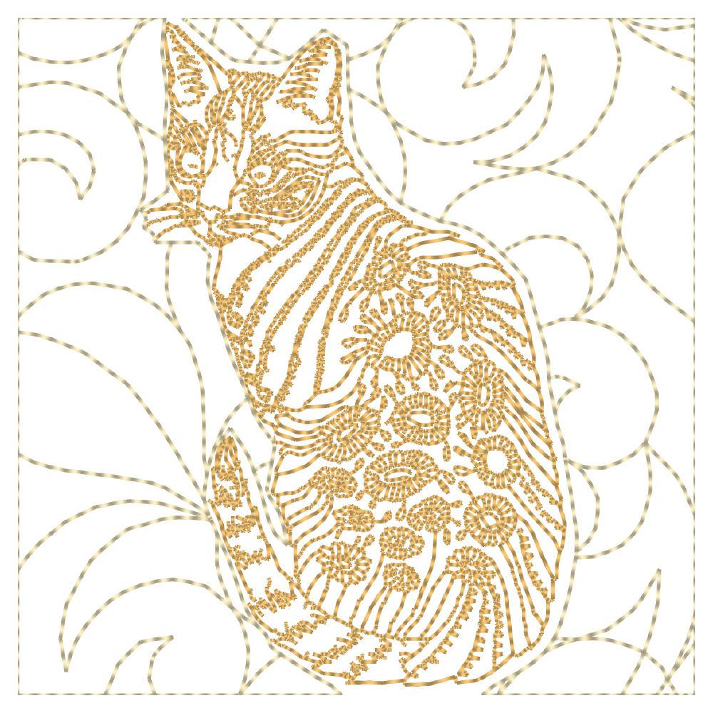 Zentangle Quilted Cat Zentangle Quilted Cat