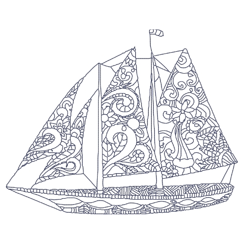 Zentangle Sail Boat